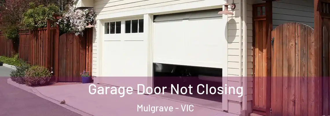 Garage Door Not Closing Mulgrave - VIC