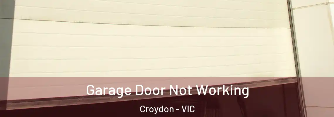 Garage Door Not Working Croydon - VIC