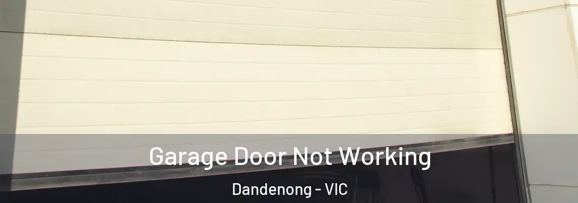 Garage Door Not Working Dandenong - VIC
