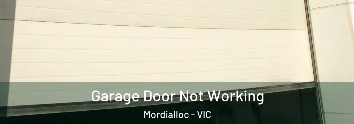 Garage Door Not Working Mordialloc - VIC