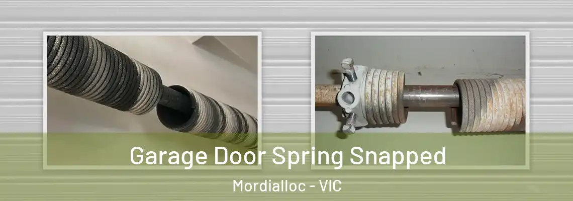 Garage Door Spring Snapped Mordialloc - VIC