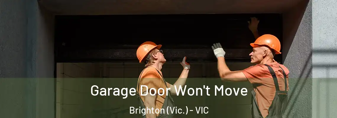 Garage Door Won't Move Brighton (Vic.) - VIC