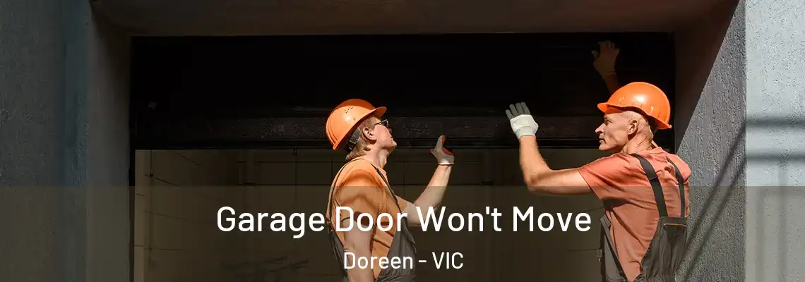 Garage Door Won't Move Doreen - VIC