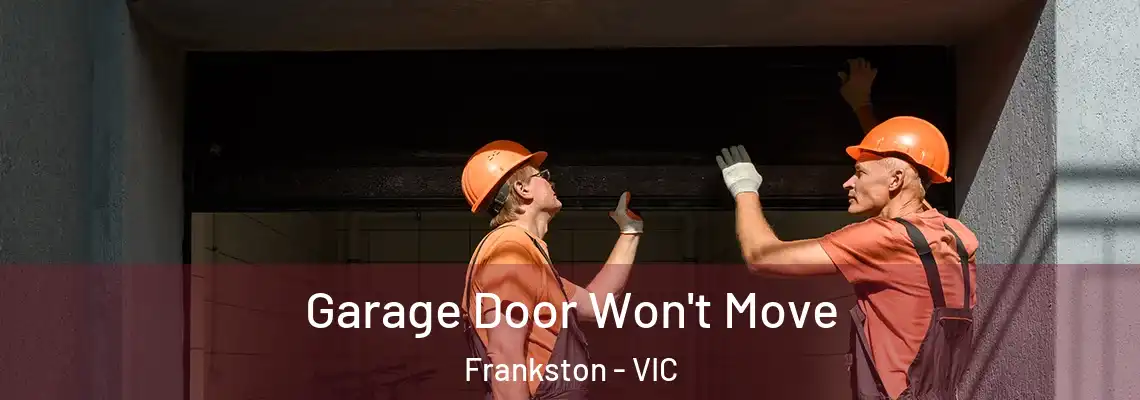  Garage Door Won't Move Frankston - VIC