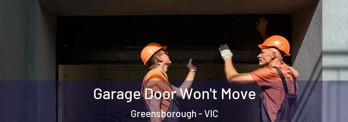 Garage Door Won't Move Greensborough - VIC