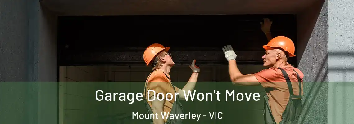 Garage Door Won't Move Mount Waverley - VIC