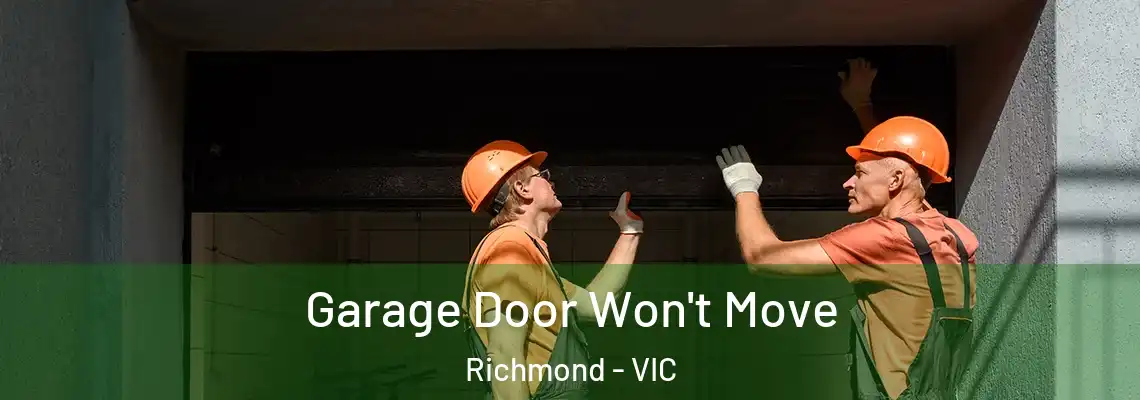 Garage Door Won't Move Richmond - VIC