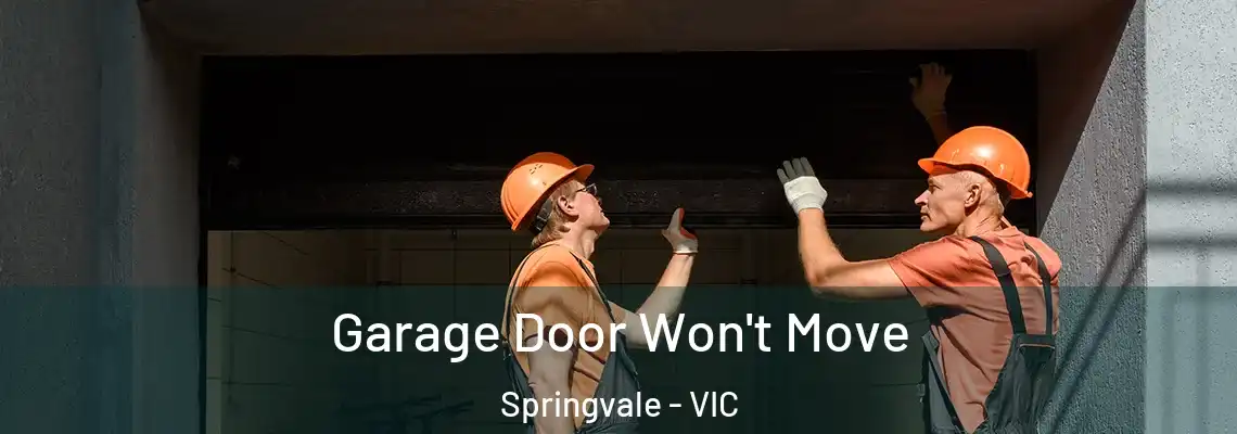  Garage Door Won't Move Springvale - VIC
