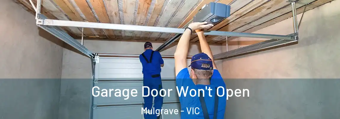 Garage Door Won't Open Mulgrave - VIC